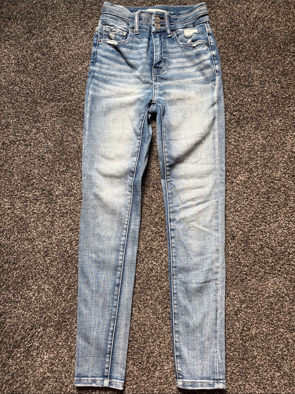 BKE Light Blue Distressed Women's Skinny Jeans